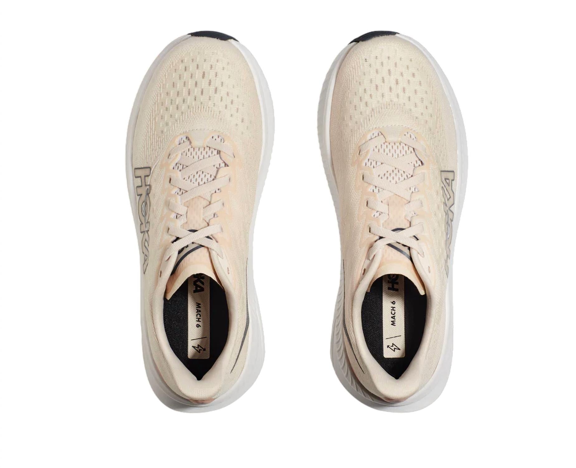 Hoka Women's Mach 6 Low Top Sneakers in eggnog vanilla - women's sneaker - view 5