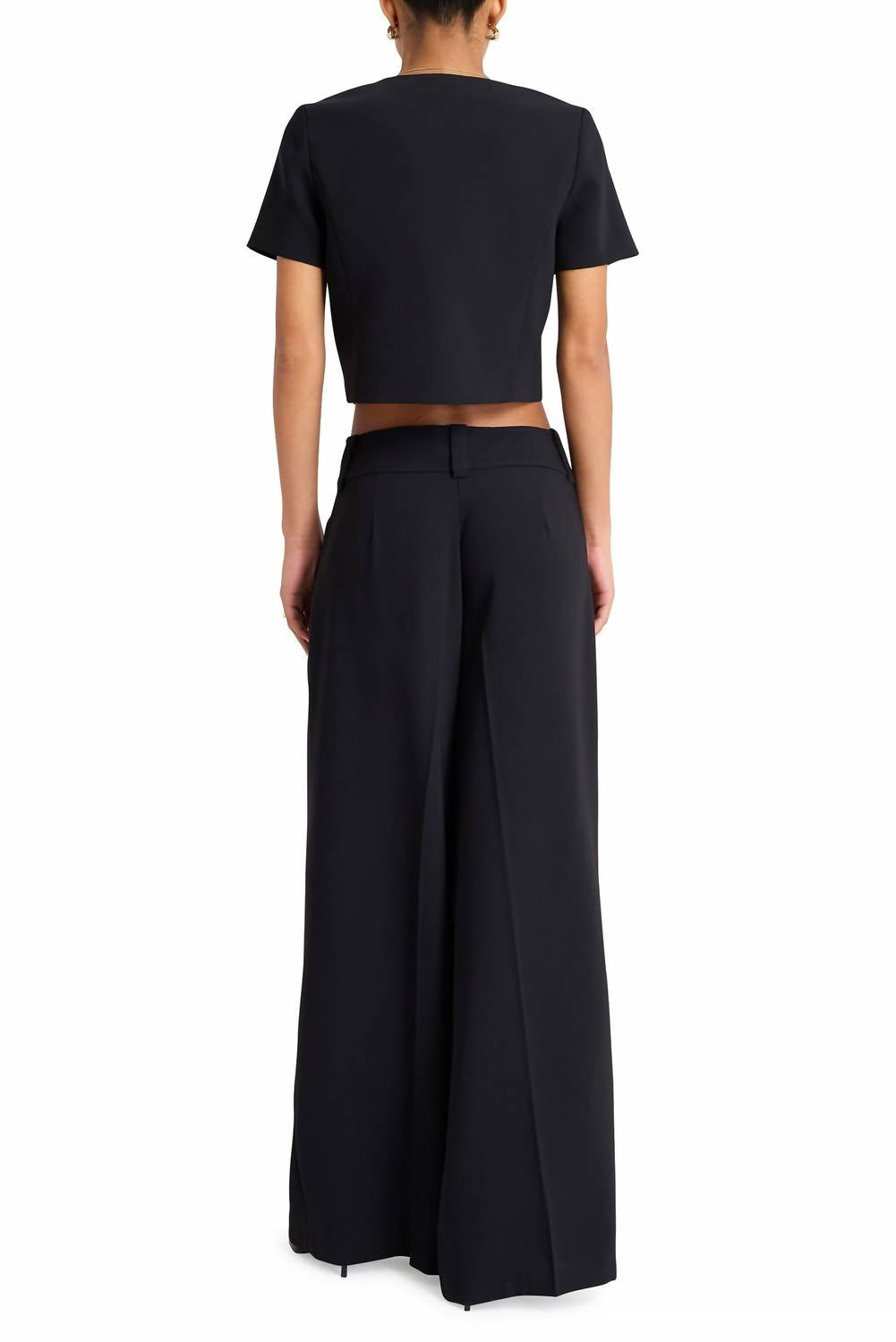 Amanda Uprichard Women's Noho Pants in black - women's pants - detail view