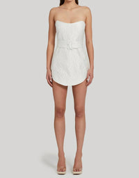Amanda Uprichard Joss Strapless Mini Dress in white - women's dress