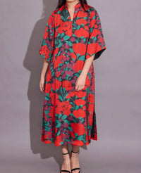 Alden Adair Jerry Legacy Floral Maxi Dress in red - women's dress