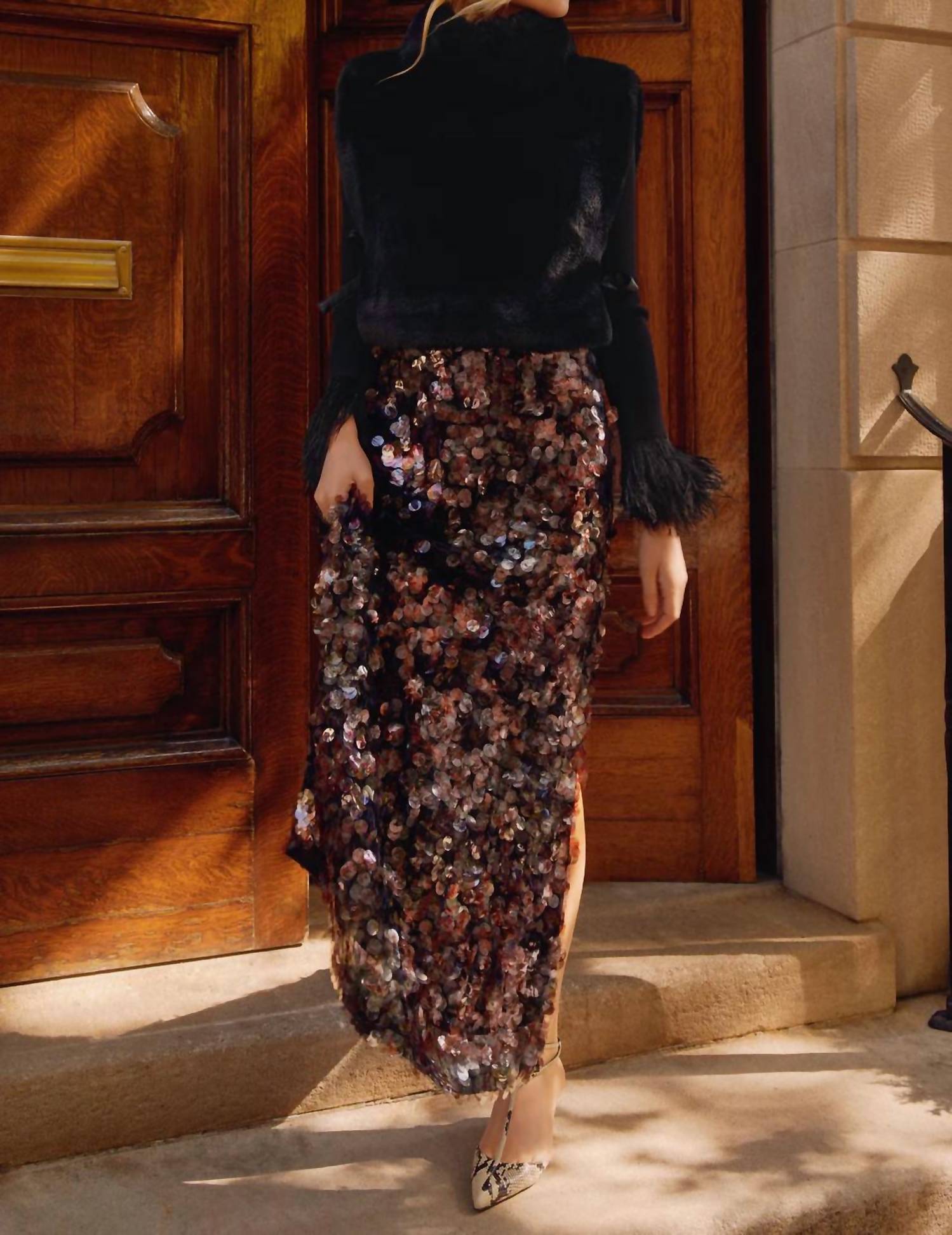 Marie Oliver Odessa Skirt in euphoria sequin - women's skirt - view 5