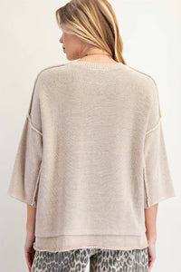 Easel - Mineral Washed Knit Sweater