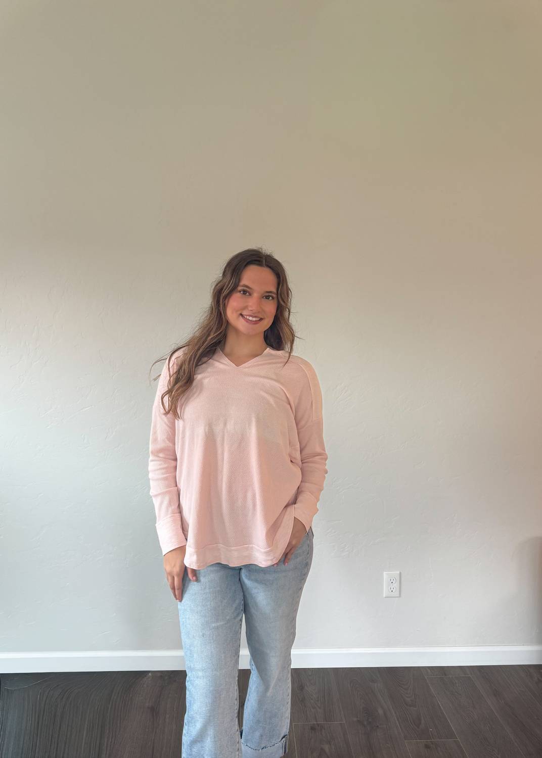 Blue B Rosey Long Sleeve Top in pink - women's long sleeve top