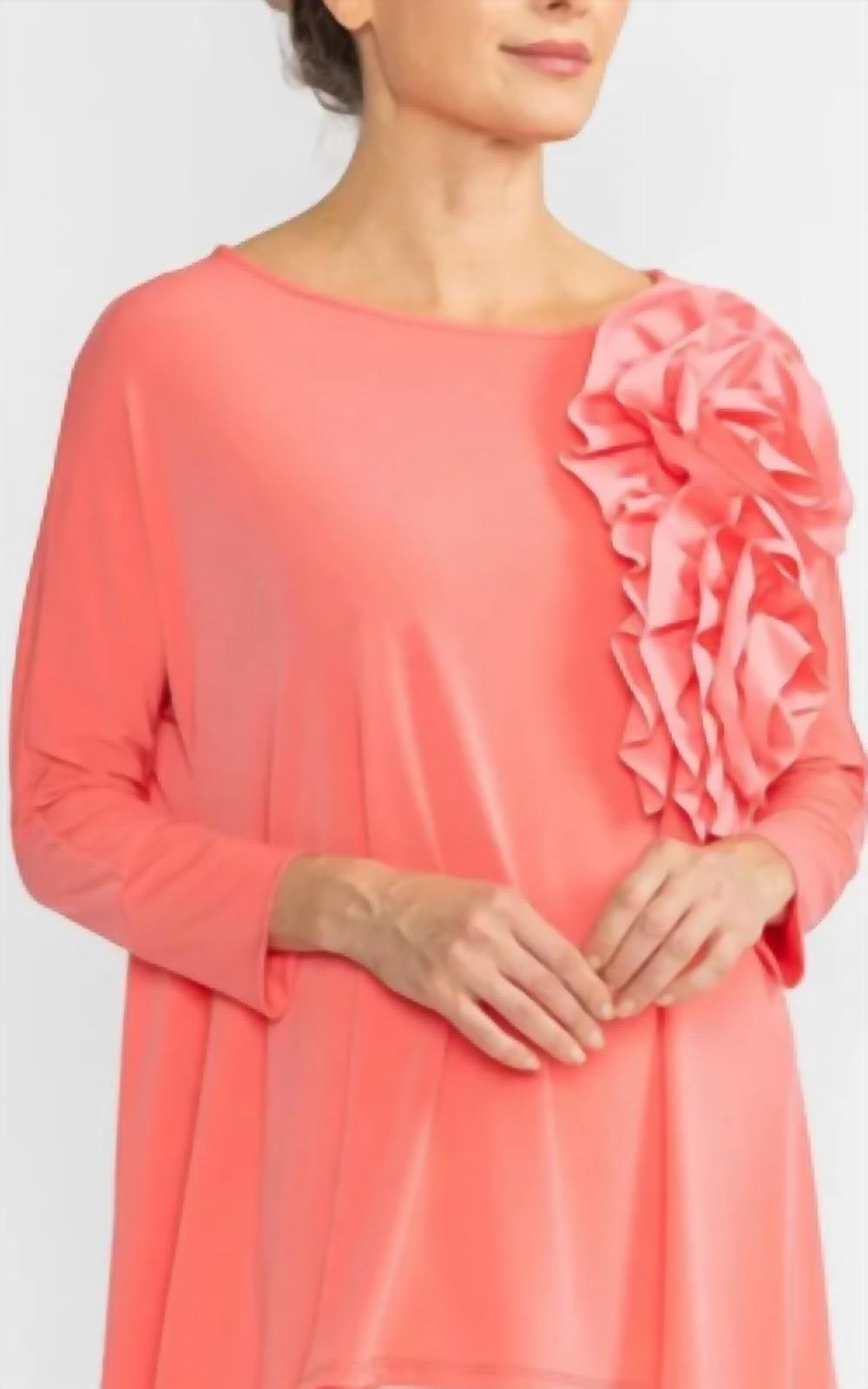 Ic Collection - Boat Neck Top With Rosettes