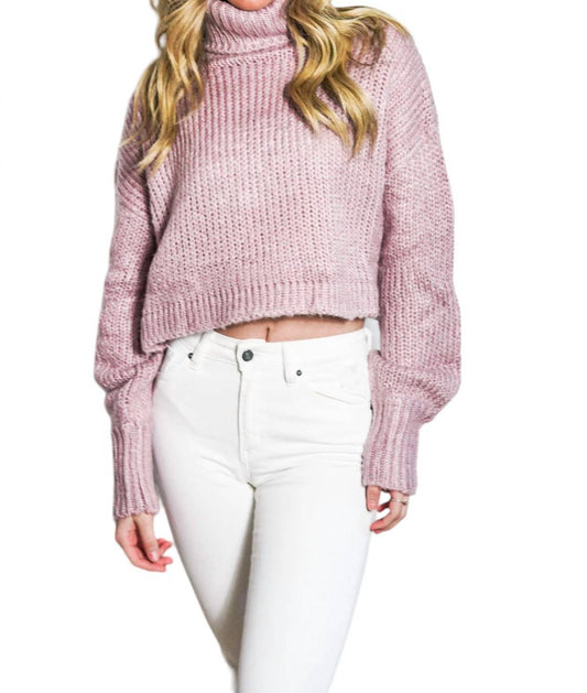 Rib-knit Turtleneck Sweater