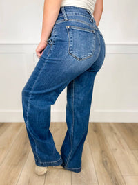 Judy Blue - Kira High-rise Double Button Wide Leg Jeans