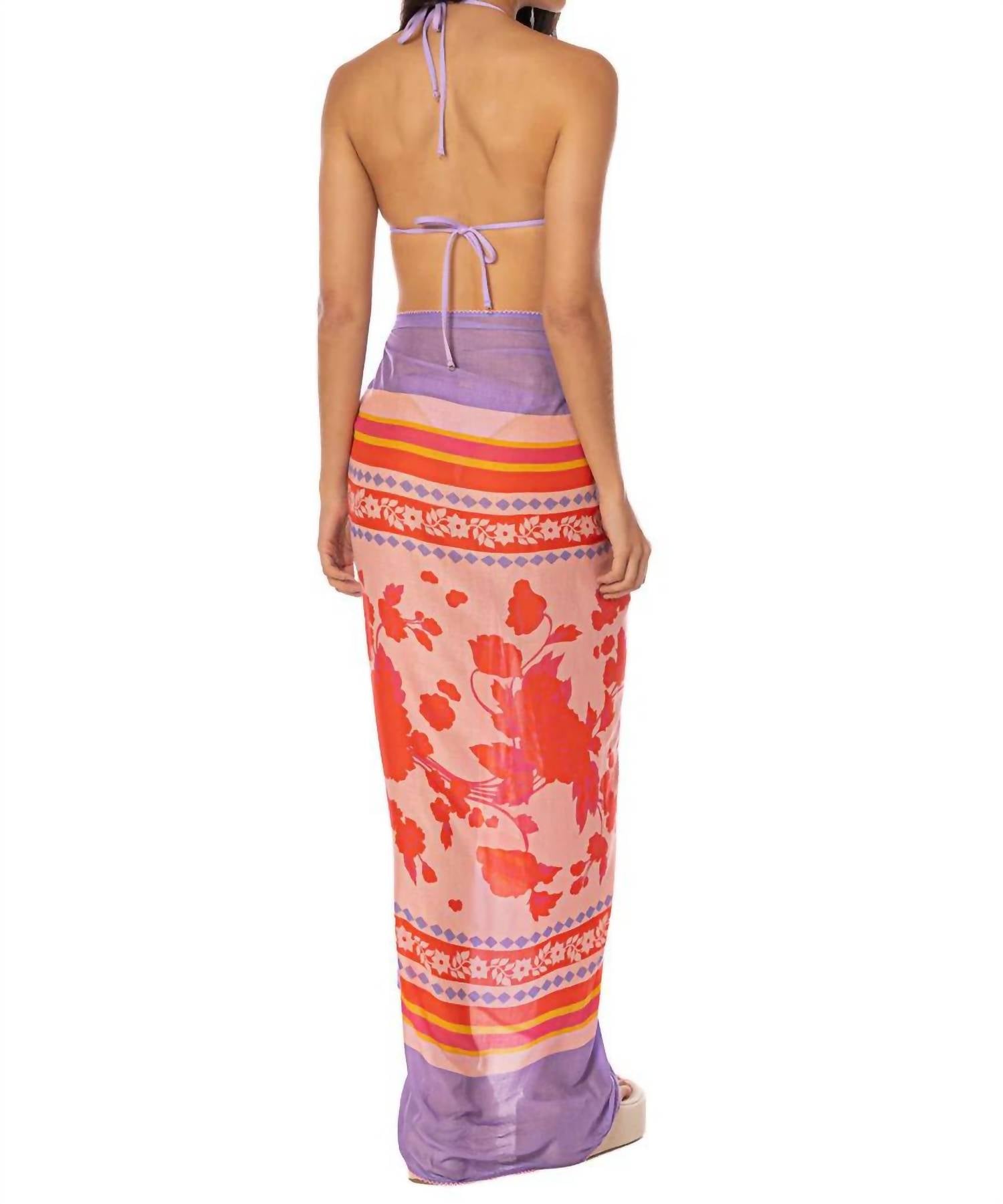 MAAJI Dream Isla V Pareo in lavender - women's swimwear - alternate view