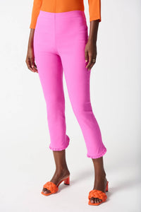 Joseph Ribkoff - Cropped Ruffled Hem Pants