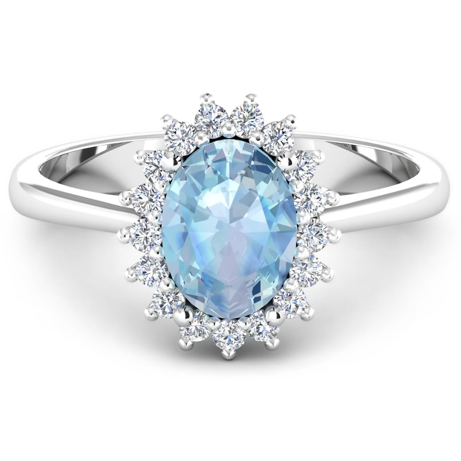 Diana M Jewels - Women's Oval Natural Aquamarine Fashion Ring (1.62 Ct) - Classic