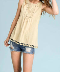 Doe And Rae - Amelia Eyelet Sleeveless Top