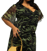 Fashion Szn Curve - Zebra Print Midi Dress - Plus Size