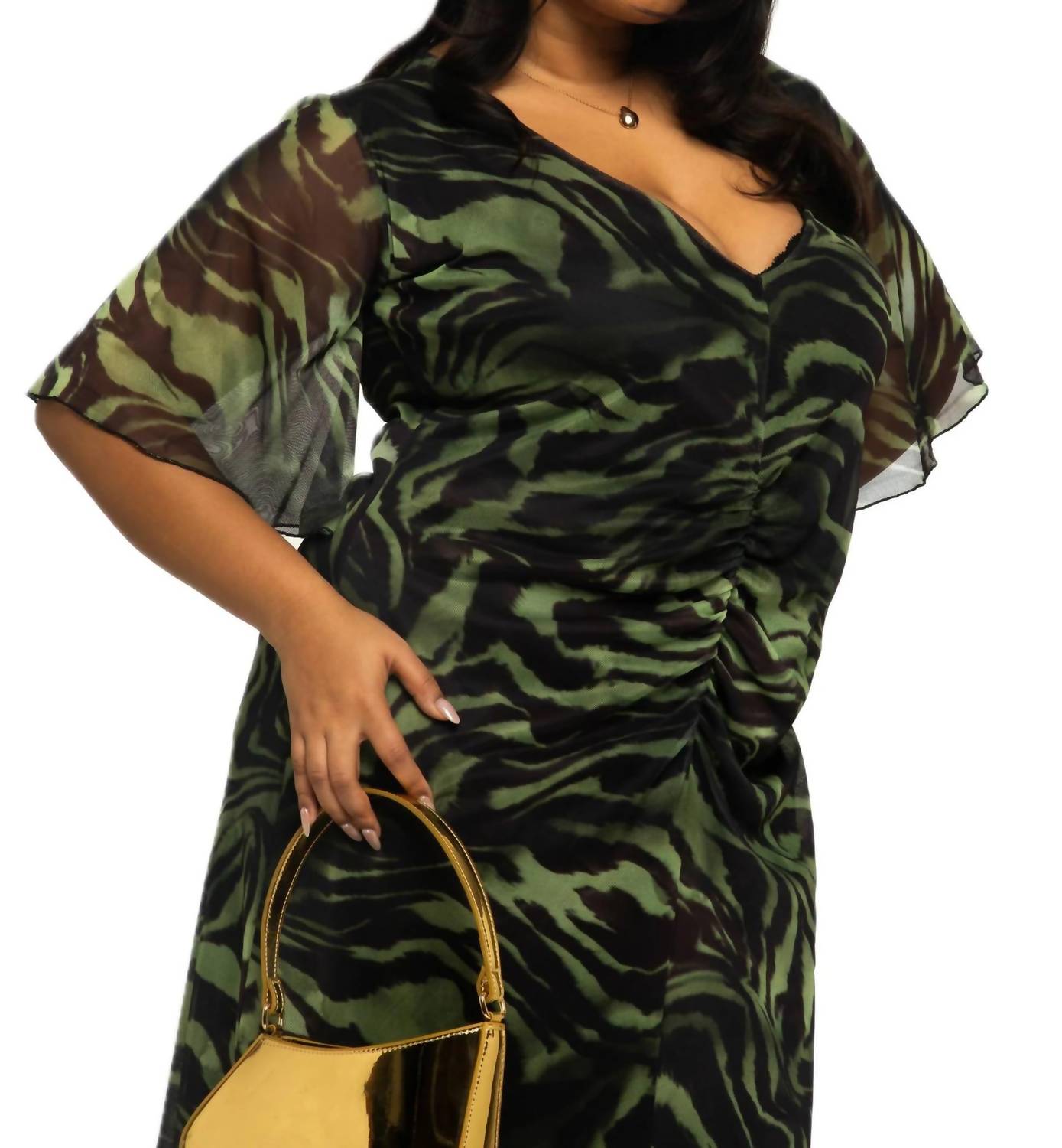 Fashion Szn Curve - Zebra Print Midi Dress - Plus Size