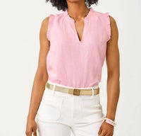 Lilly Pulitzer - KAVALLA SLEEVELESS RUFFLE TOP