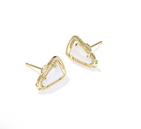 Kendra Scott Women's Cheer Stud Earrings in gold white mop - women's jewelry