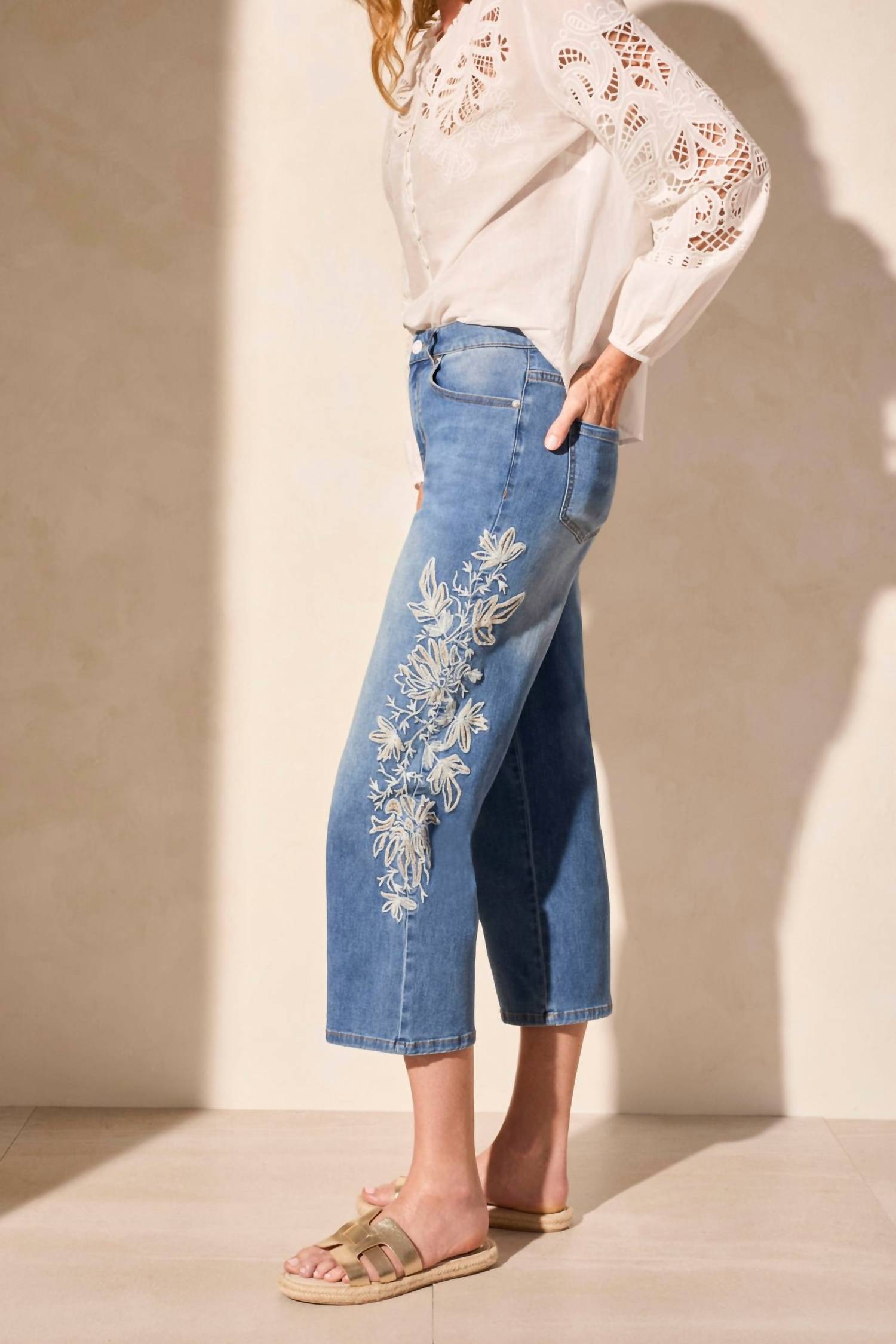 Tribal - Audrey Girlfriend Crop Jeans