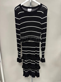 Mable - Women's Stripe Crop Top & Midi Skirt