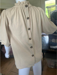 Thml - Women's Puff Sleeve Corduroy Top