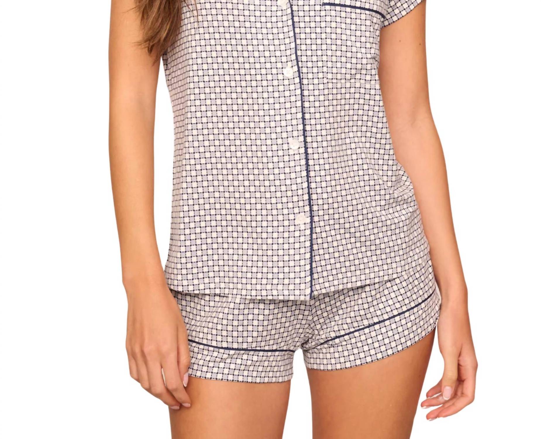 Eberjey - Gisele Shortie Printed Pajama Set