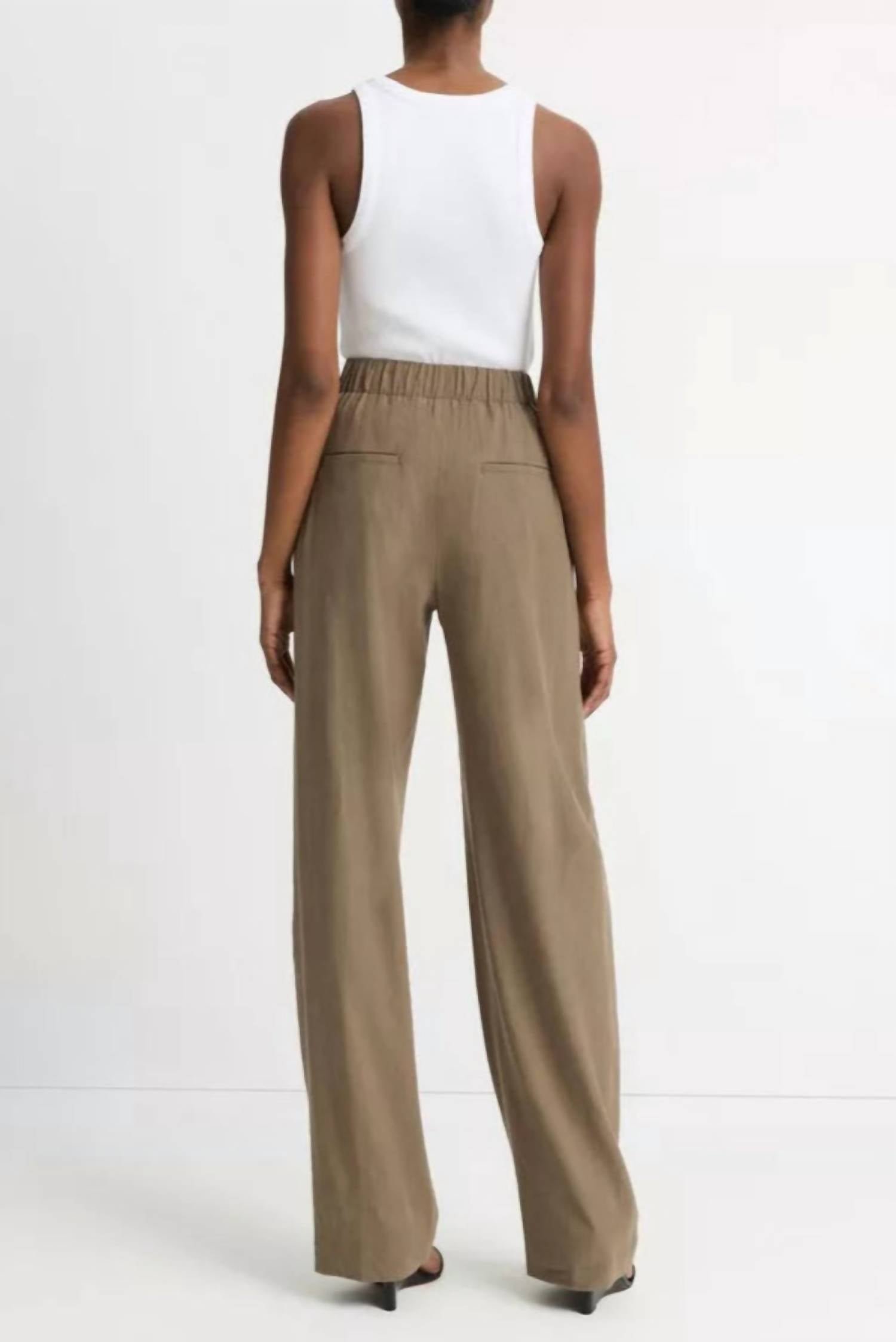Vince - High Rise Pull On Linen Pant