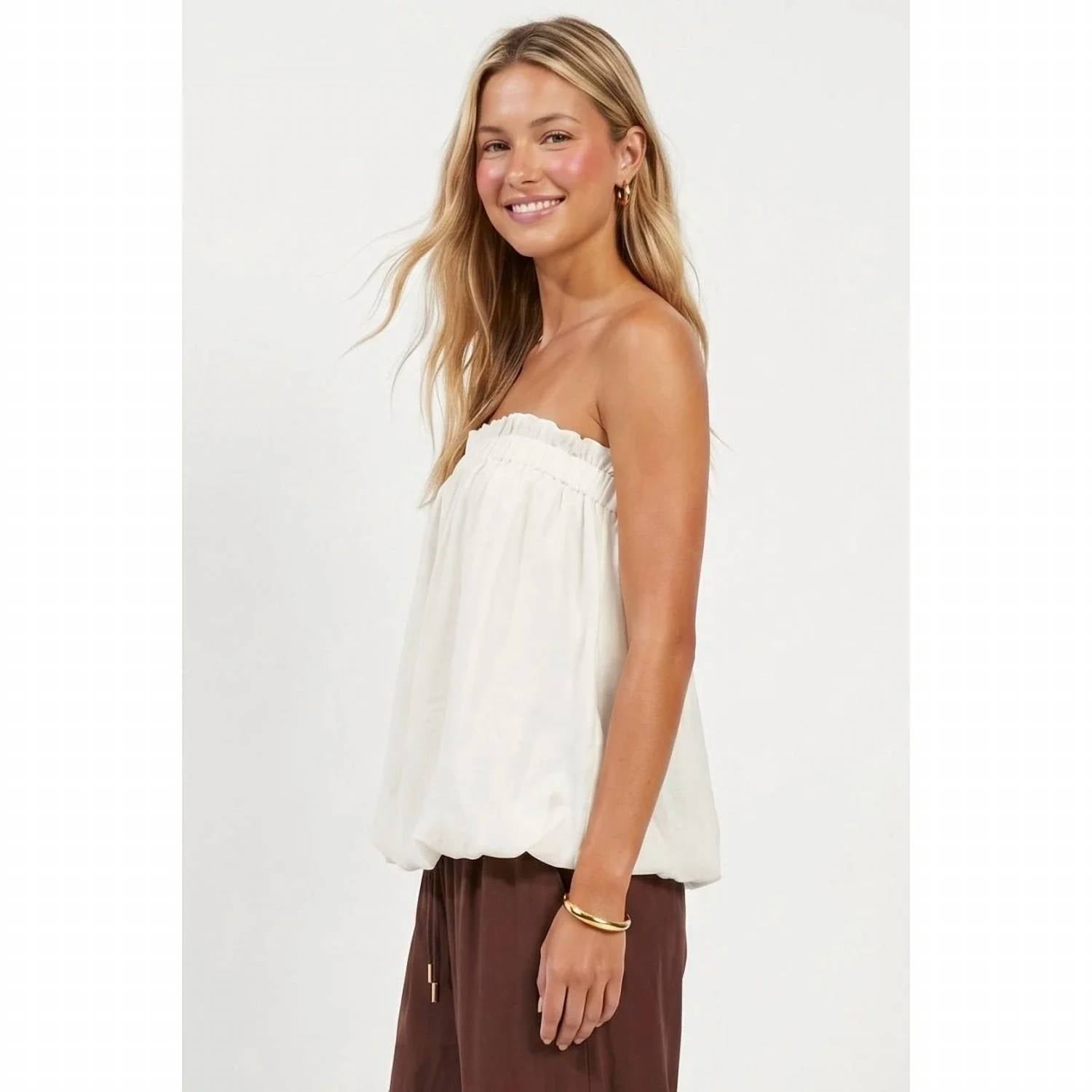 Naked Zebra - Crinkled Breeze Bubble Top