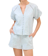Allison New York - Embroidered Josephine Top