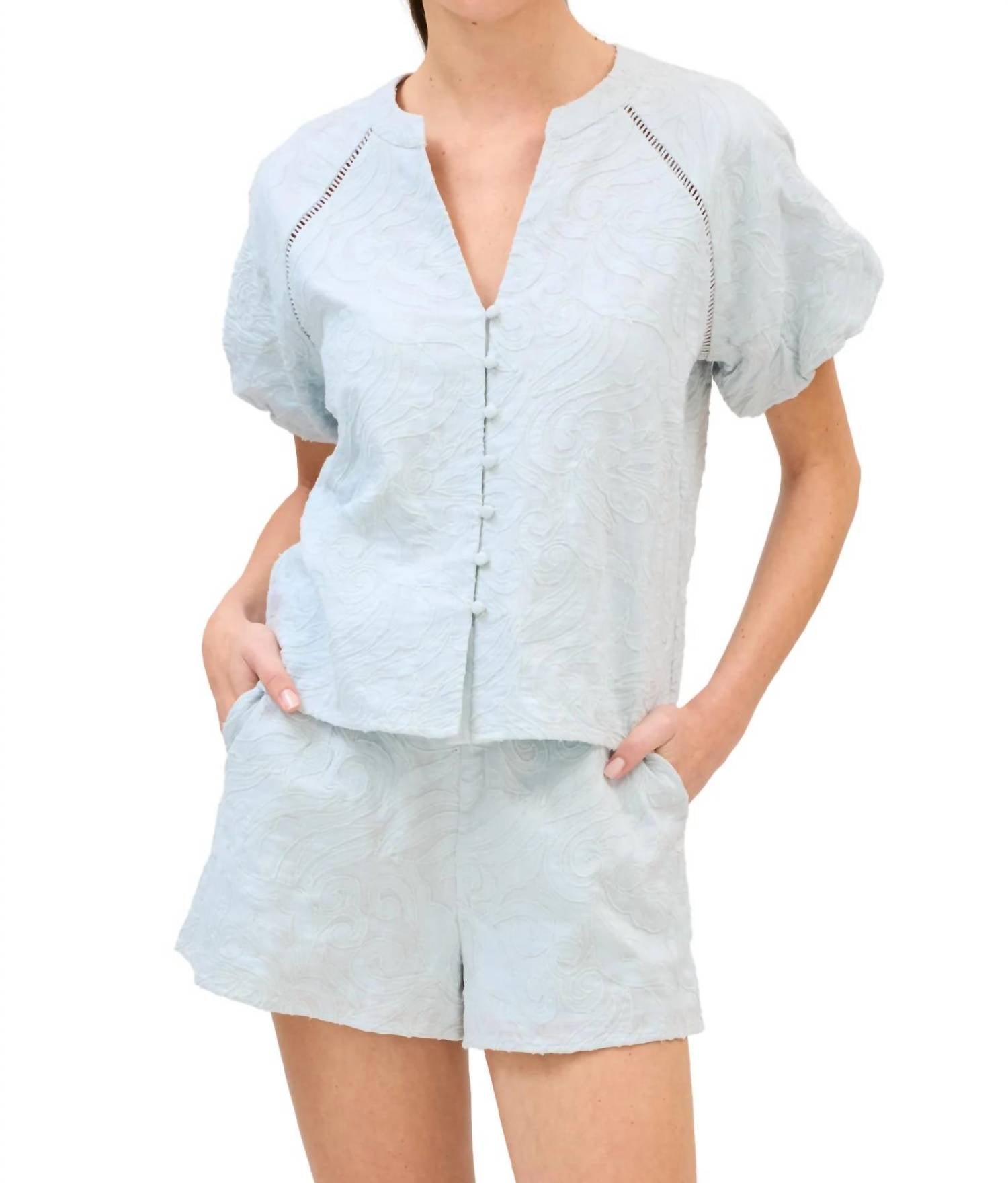 Allison New York - Embroidered Josephine Top