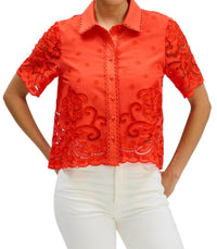Allison New York - Clyde Cotton Eyelet Shirt