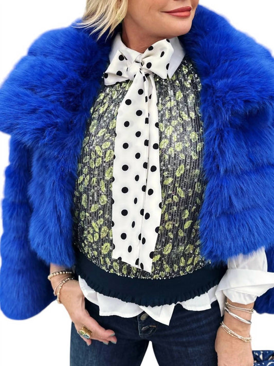 Jayley - Bilberry Faux Fur Jacket