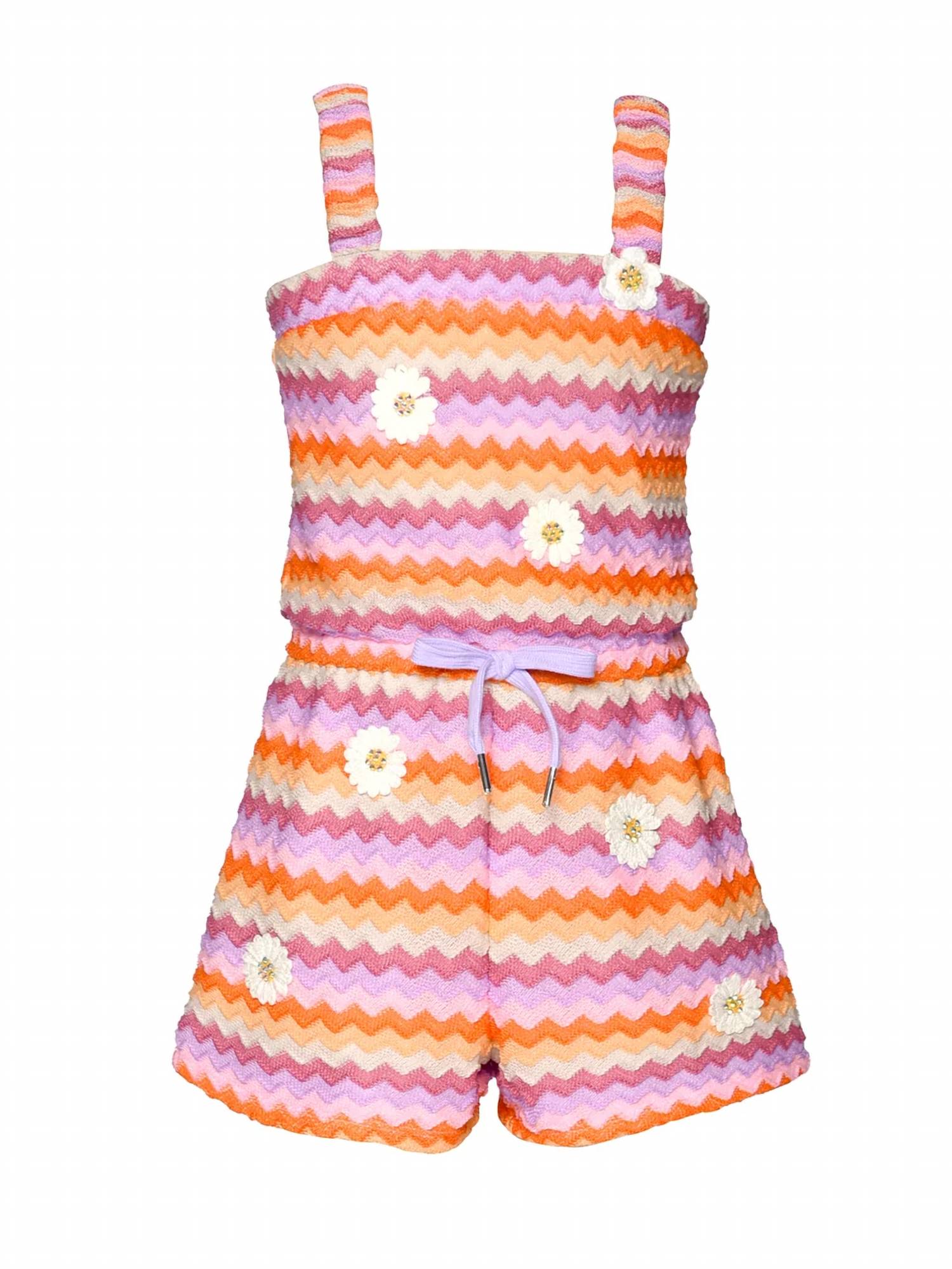 Hannah Banana - Girl's Stripe Crochet Romper