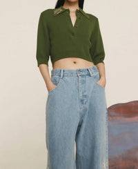 Alemais - Sea Star Embellished Knit Top