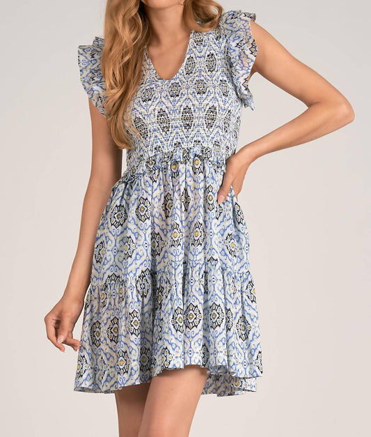 Elan - Ruffle Sleeve Mini Dress