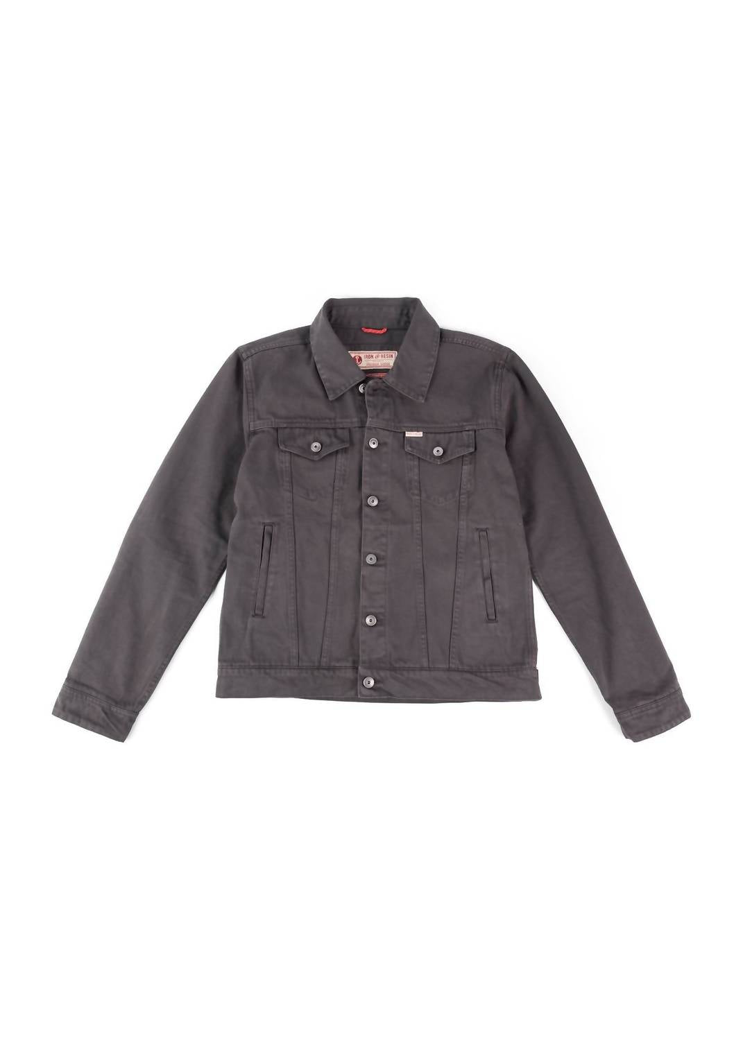 Iron & Resin Men's 1st Gen Bull Denim Rambler Jacket in charcoal - men's jacket