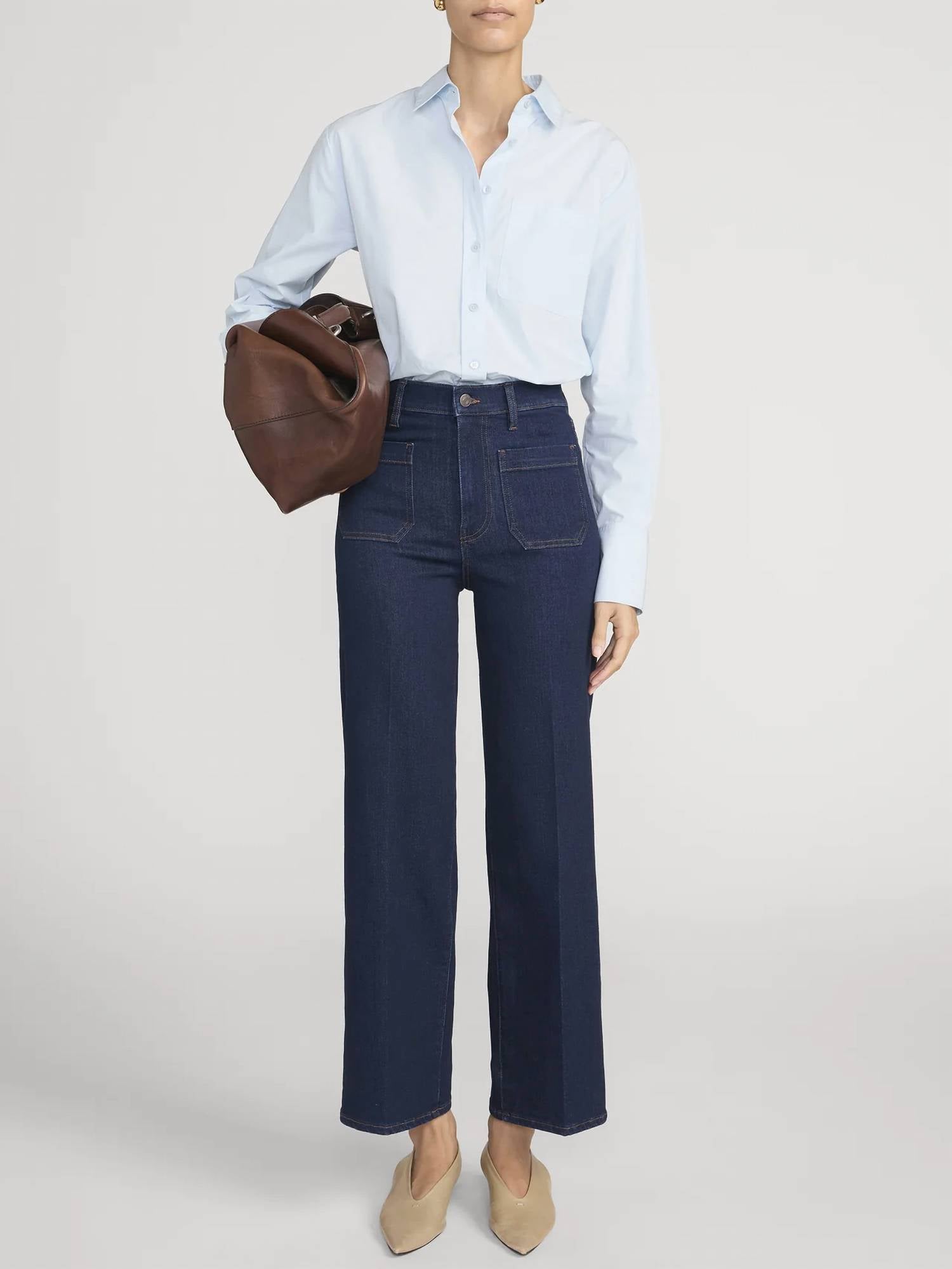 Frame - Anchor Wide Leg Denim Jeans
