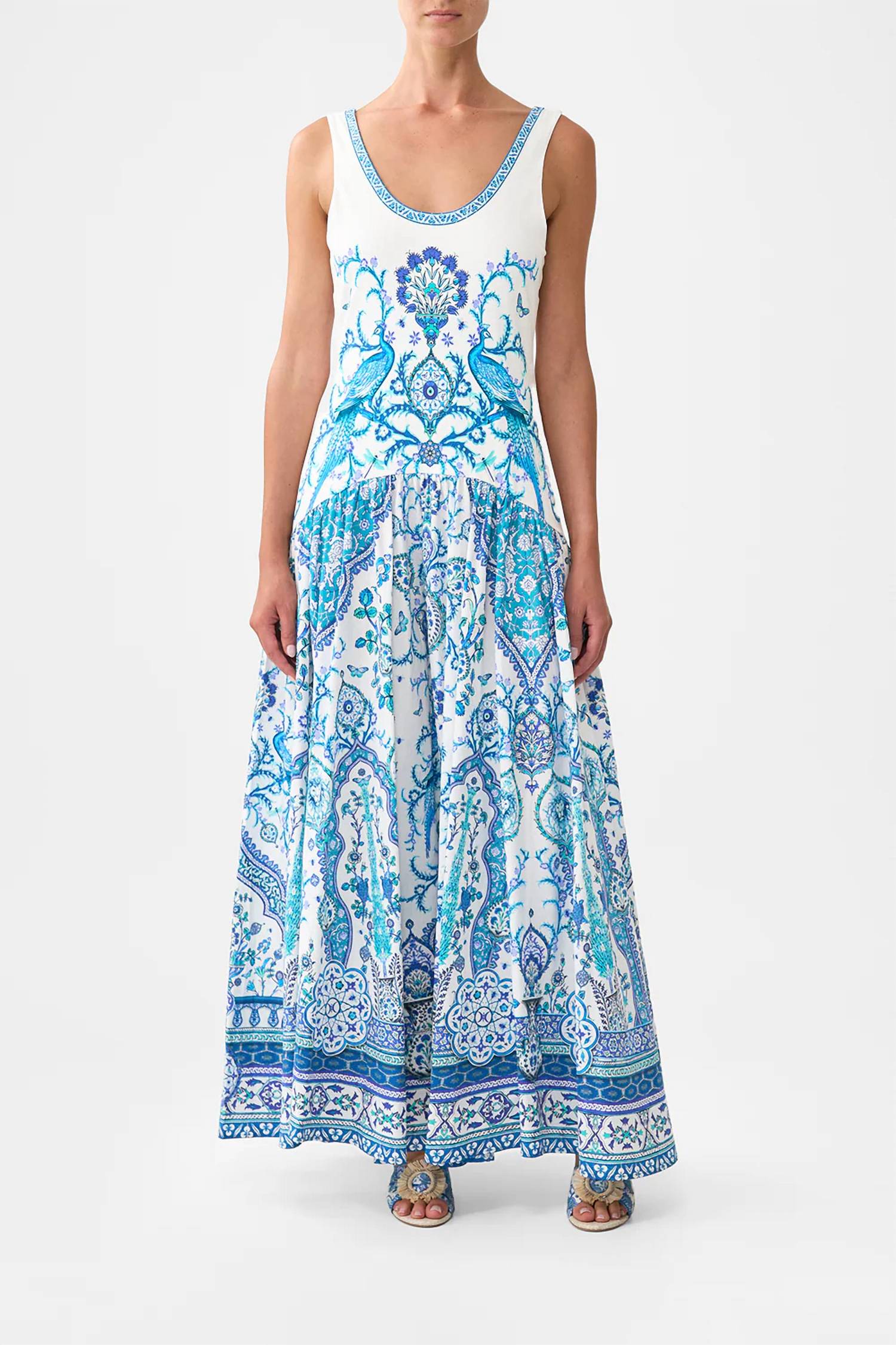 Camilla - Jersey Tank Dress With Contrast Skirt
