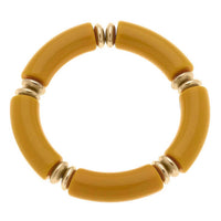 CANVAS Style Women's Lelani Disc Resin Stretch Bracelet in marigold - women's jewelry