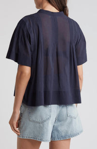 Frame - Pleated Button Up Blouse