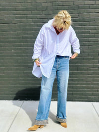 Hidden - Fearless Cheetah Cuff Straight Jeans