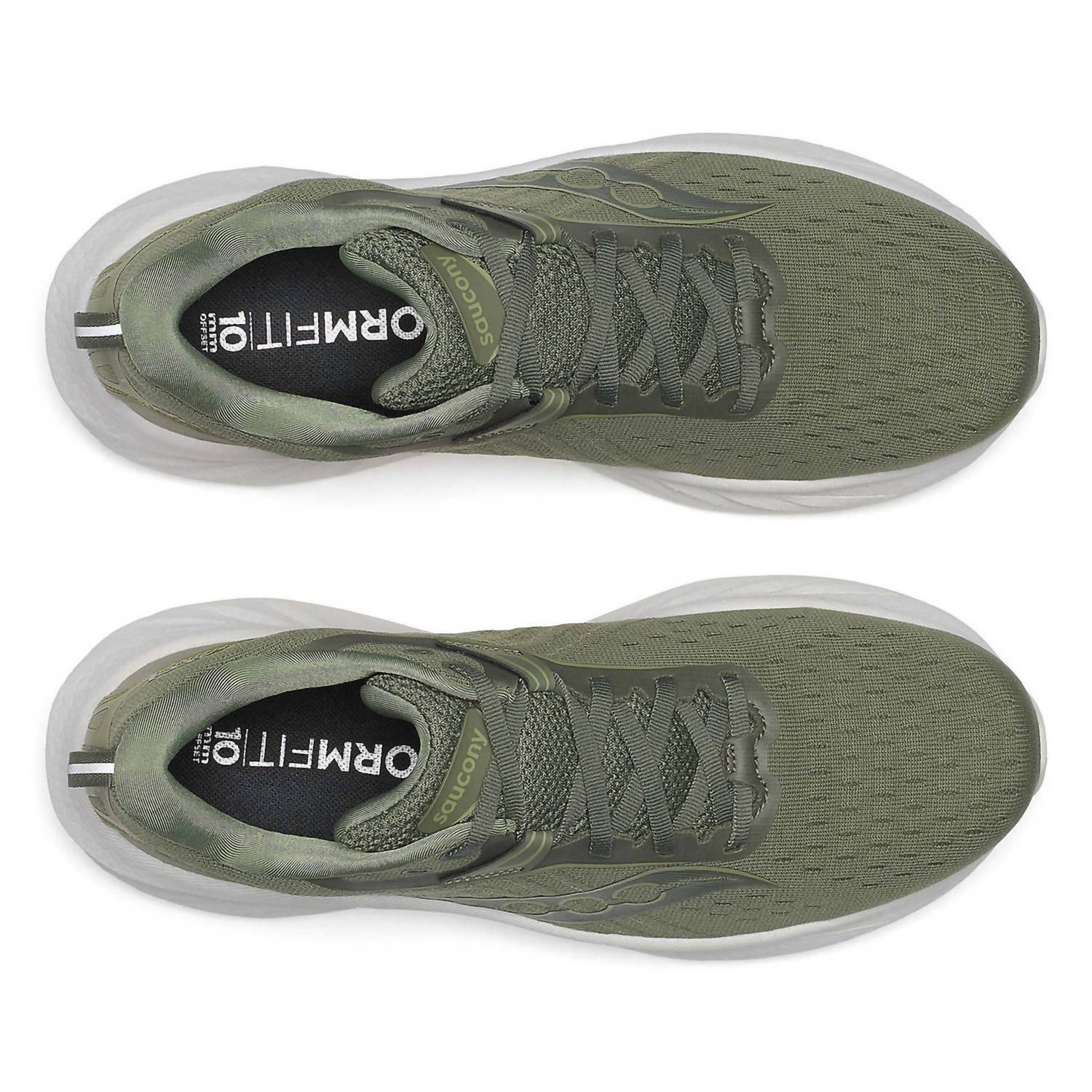 SAUCONY Men's Triump 22 Running Shoes in olive - men's shoe - detail view