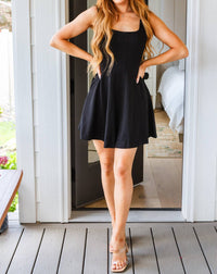 White Birch - Polo Match Square Neck Dress