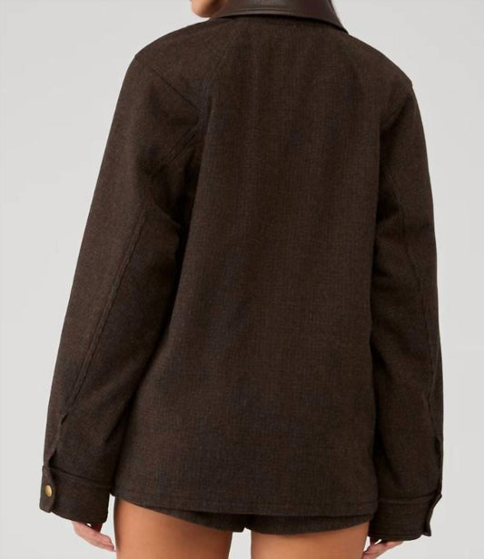 Astr - Rylan Leather Trim Barn Jacket