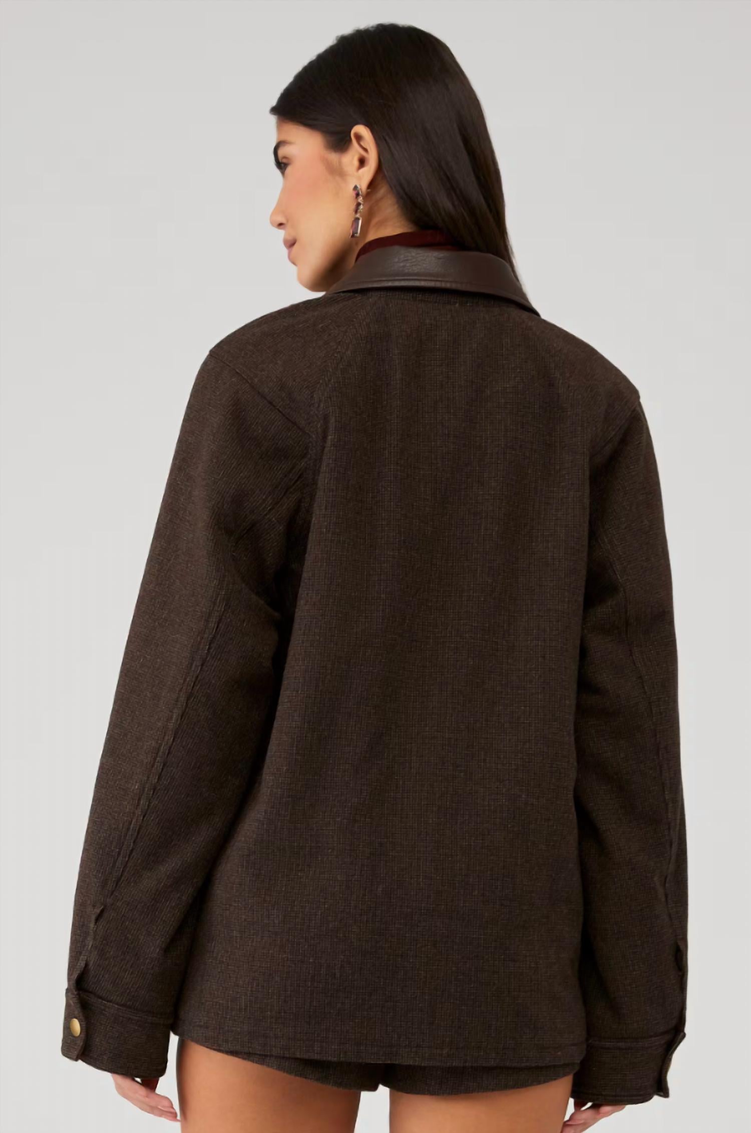 Astr - Rylan Leather Trim Barn Jacket