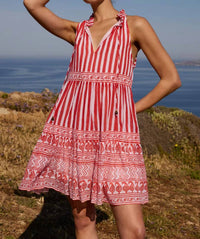 Oliphant - Sleeveless Tiered Mini Dress