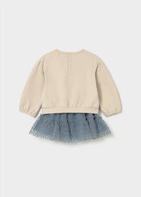 Mayoral - Girl's Bow Pullover And Tulle Skirt Set