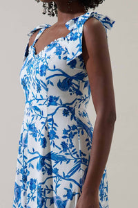 Sugarlips - Ciela Floral Baker Tie Strap Midi Dress