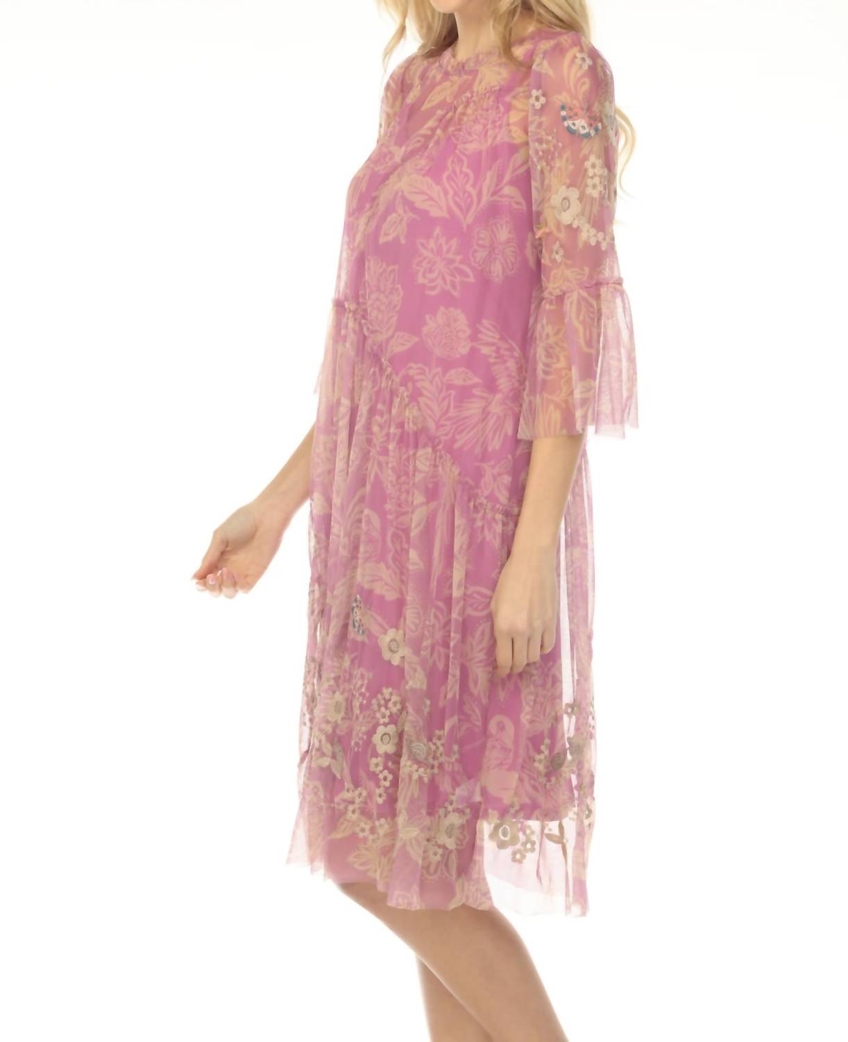 Johnny Was - Mazzy Trim Dress With Slip