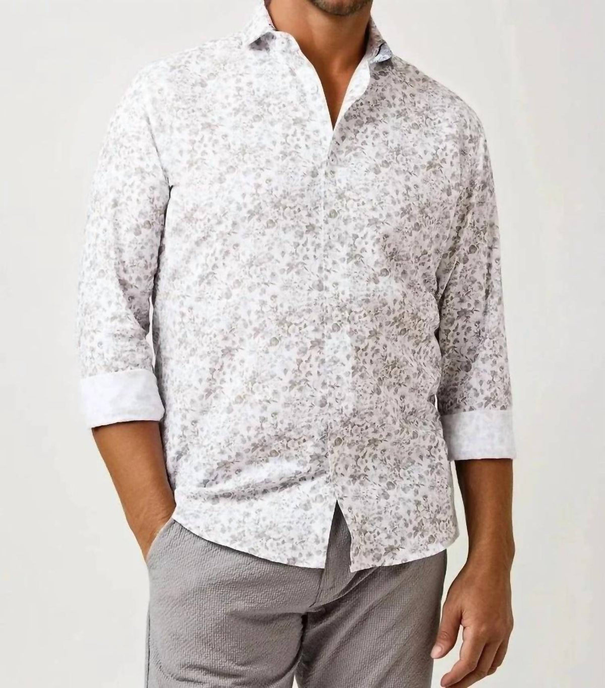 Stone Rose - Buonasera Clubhouse Floral Linen Shirt