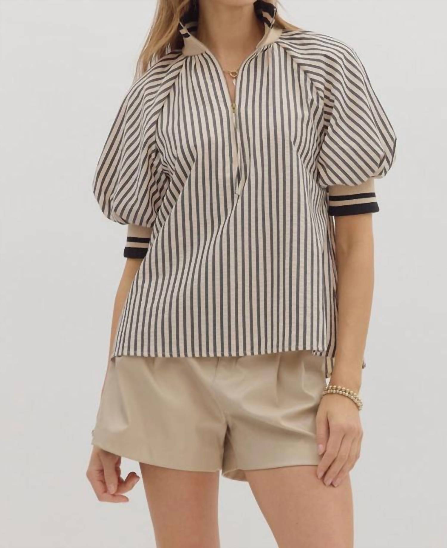 entro Striped Notion Blouse in multi - women's blouse