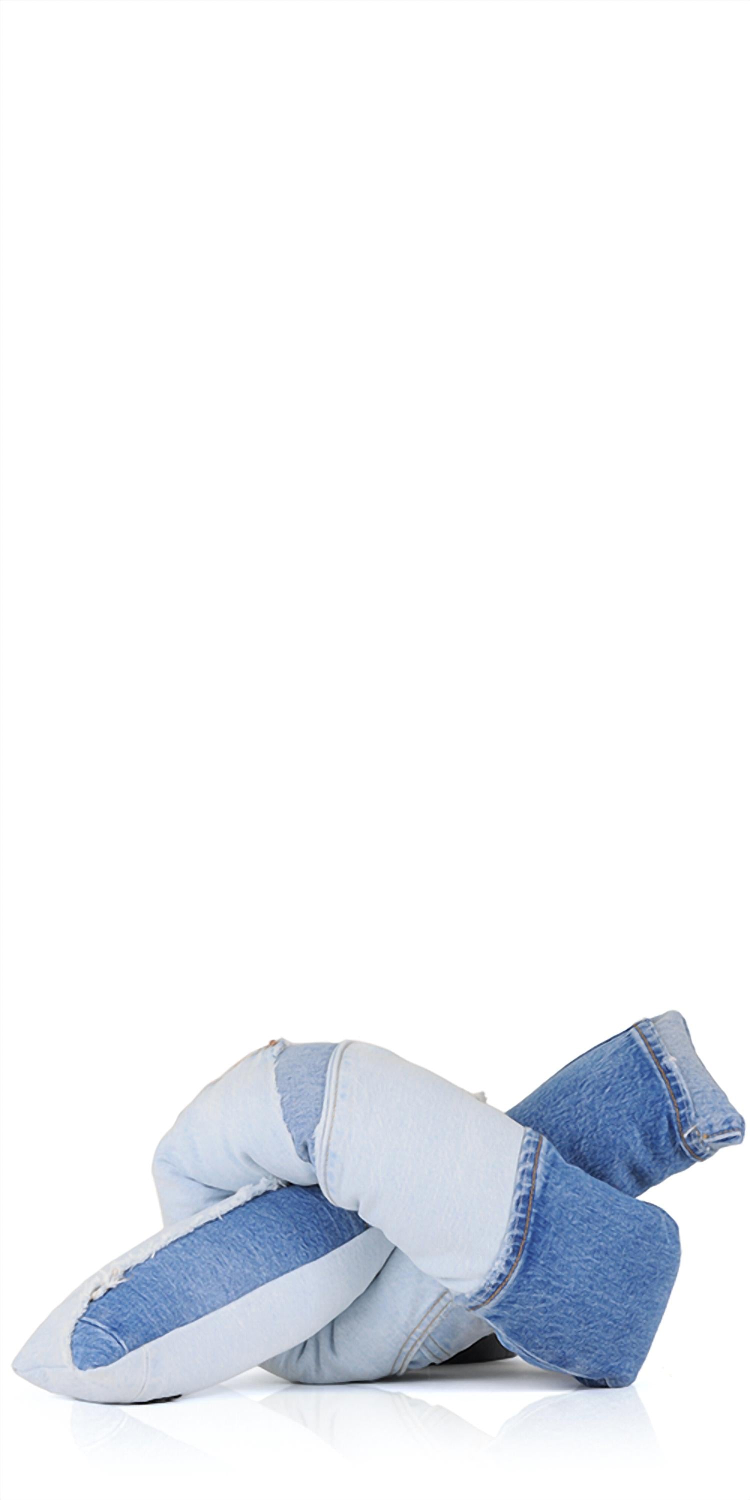 Jiu Jie Decor - Denim Baby Knot Pillow Iii