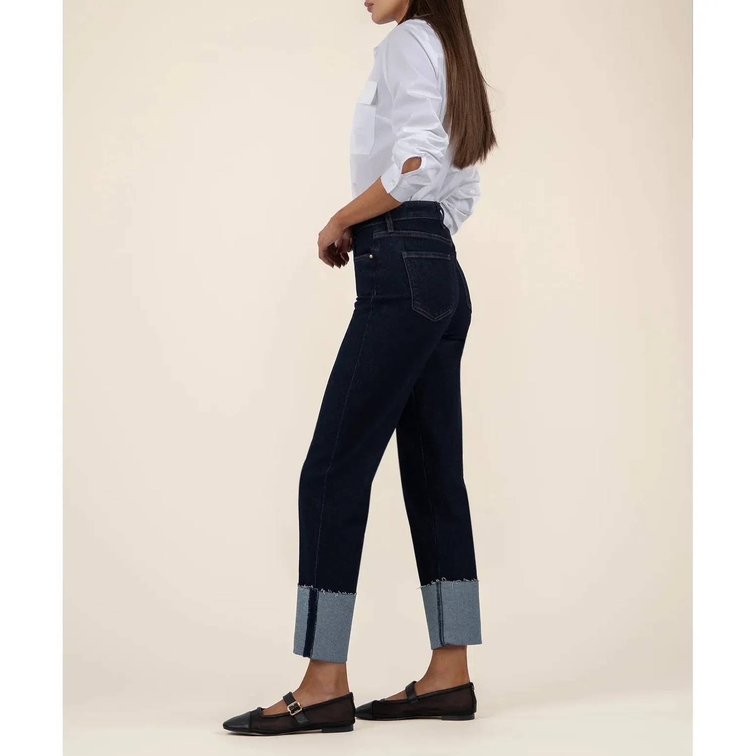 Kut From The Kloth - Fay Straight Leg Roll Up Jeans