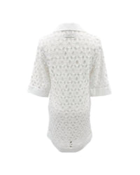 Jodifl Women's Crochet Collared Dress in white - women's dress - detail view